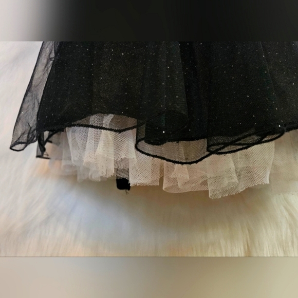 New Bell Girls Black Rose Formal A-Line Dress w/ Crinoline - Picture 8 of 10